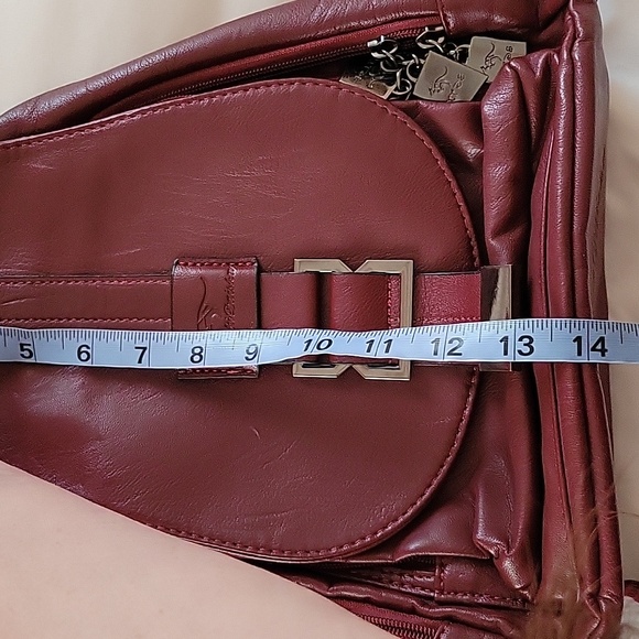 Burgundy Faux Leather Backpack - Picture 8 of 10